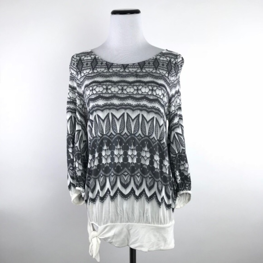Anthropology Deletta Lose Hanging Print Tie Top